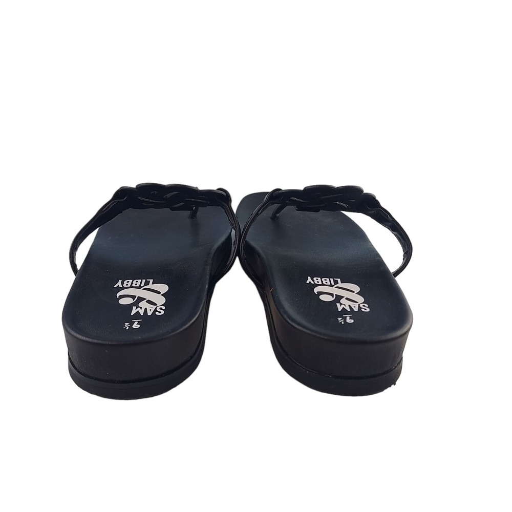 Sam & Libby Women 9.5 Black Medallion Platform Thong Sandals 10398S2001 - Picture 5 of 8